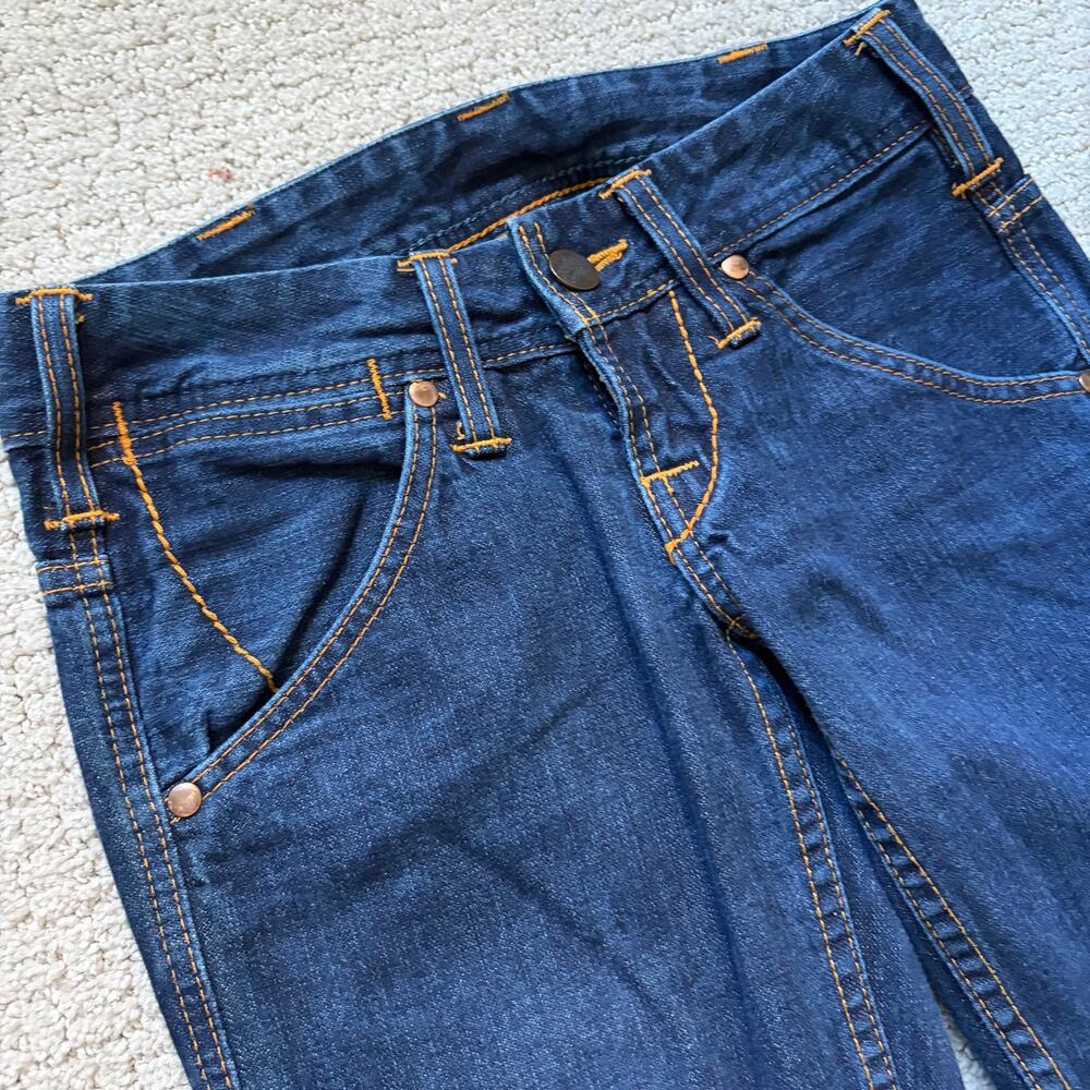 Vintage Y2K True Religion Womens Low Rise Flare Jeans Size 26 Dark Wash - Picture 5 of 11